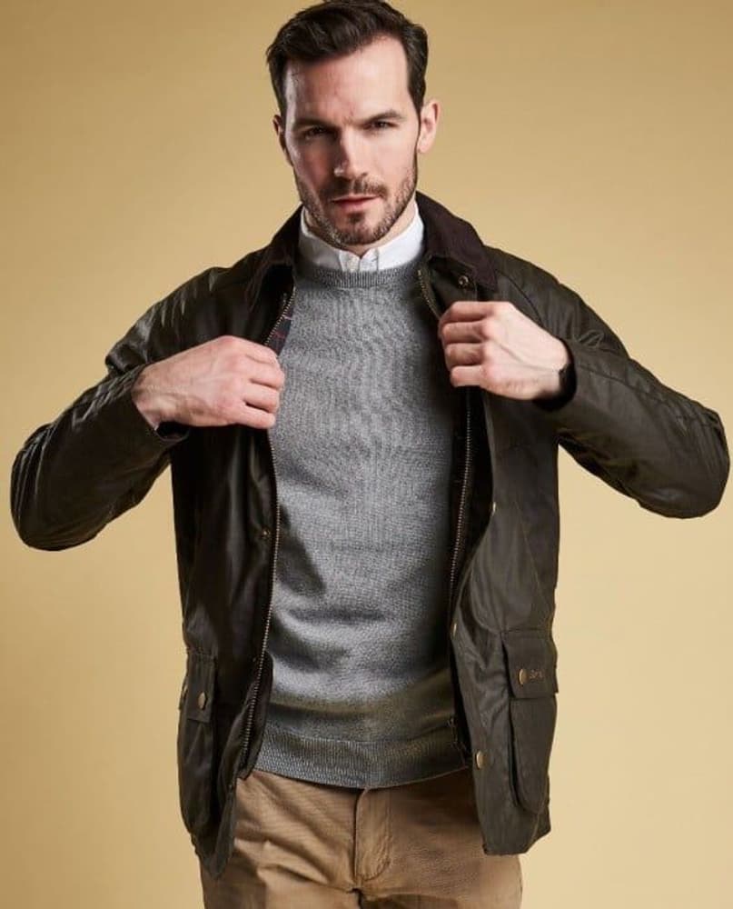 M's Ashby Wax Jacket Dark Olive, view: 1