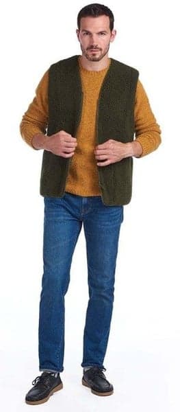 Berber Liner fleeceliivi, vihertävänruskea, view: 2