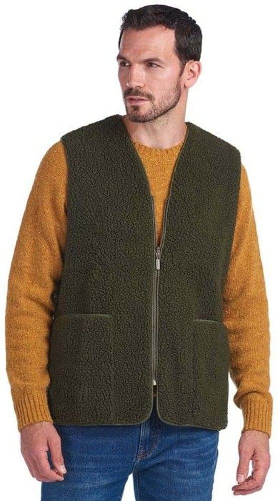 Berber Liner fleeceliivi, vihertävänruskea, view: 1