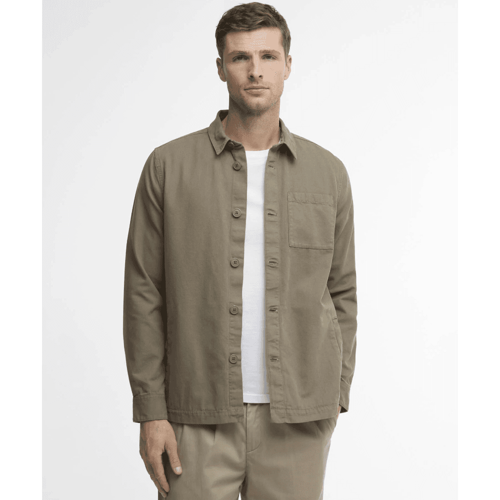 Washed Overshirt Smokey Olive, view: 1