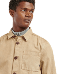 Washed Overshirt paita, vaaleanruskea - view: 4