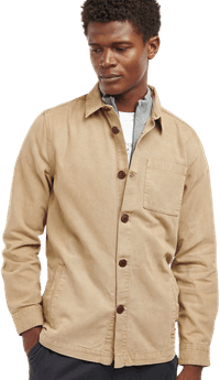 Washed Overshirt paita, vaaleanruskea - view: 2