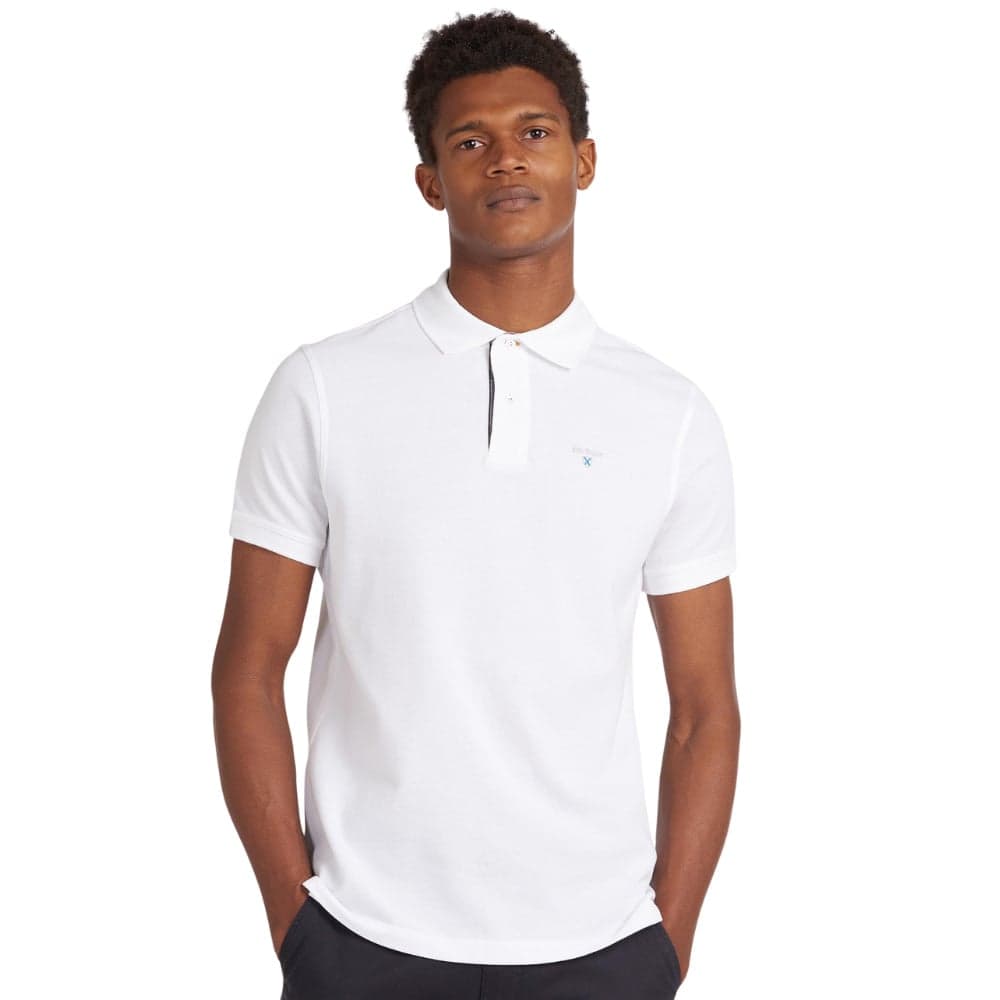M's Tartan Pique Polo/Dress White, view: 1
