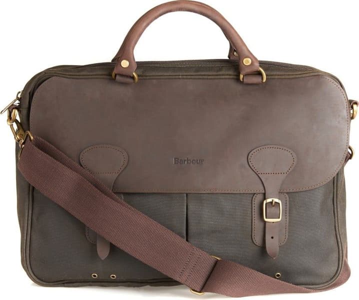 Wax Leather Briefcase laukku, Olive, view: 0