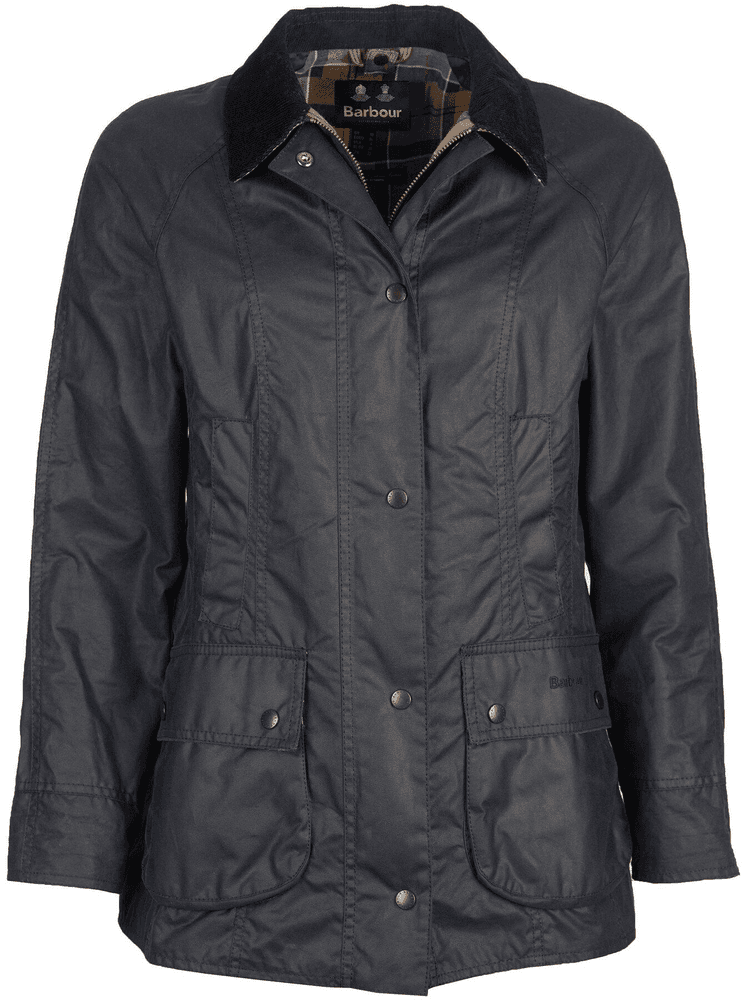 W's Beadnell Wax Jacket Navy, view: 0