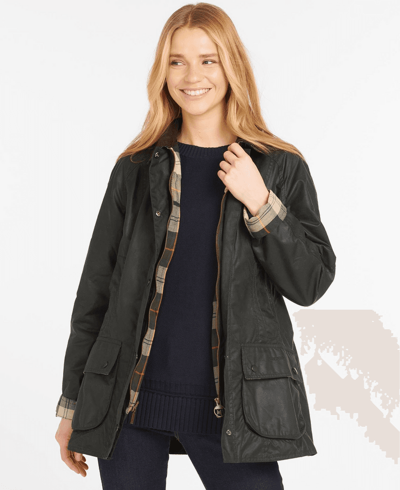 Beadnell Wax -naisten takki, Sage, view: 3