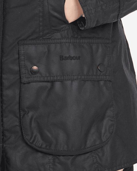 W's Beadnell Wax Jacket Navy, view: 8