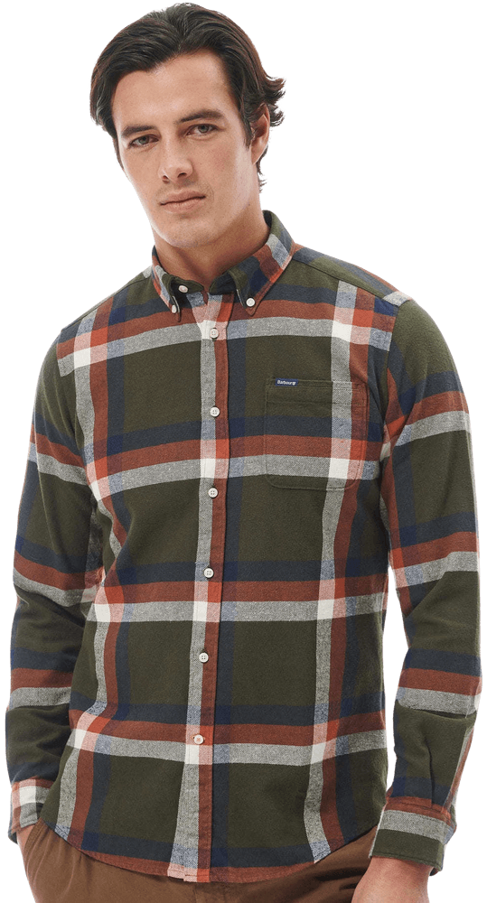 Folley Tailored Fit paita, Olive, view: 2