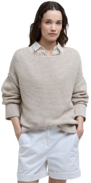 Emmie Knitted Jumper naisten paita, Light Sand, view: 1