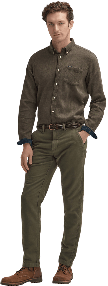 Moleskin Tailored Fit housut, Olive, view: 5