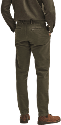 Moleskin Tailored Fit housut, Olive - view: 4