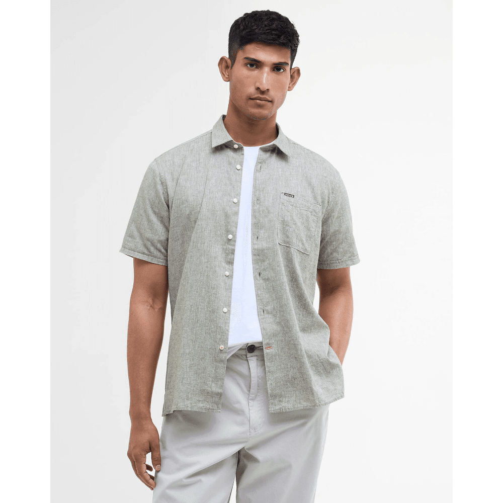 Nelson Ss Shirt Bleached Olive, view: 1