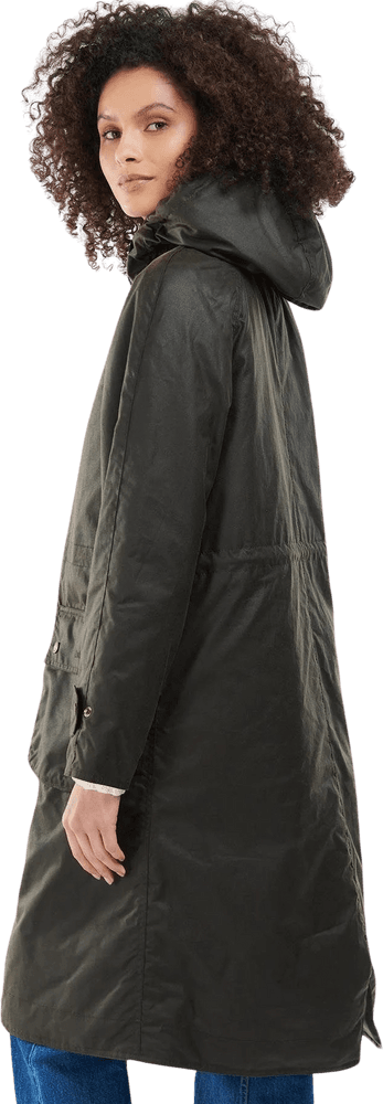 Long Cannich Wax Jacket naisten vahatakki, Olive/Classic, view: 2