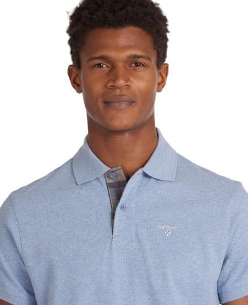 Tartan Pique Polo Shirt paita, Sky Marl, view: 3