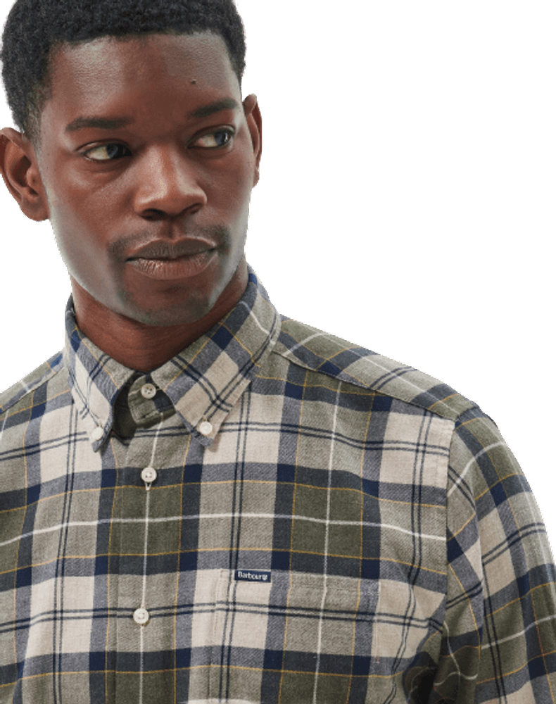 Fortrose Tailored Shirt puuvillapaita, Forest Mist, view: 1