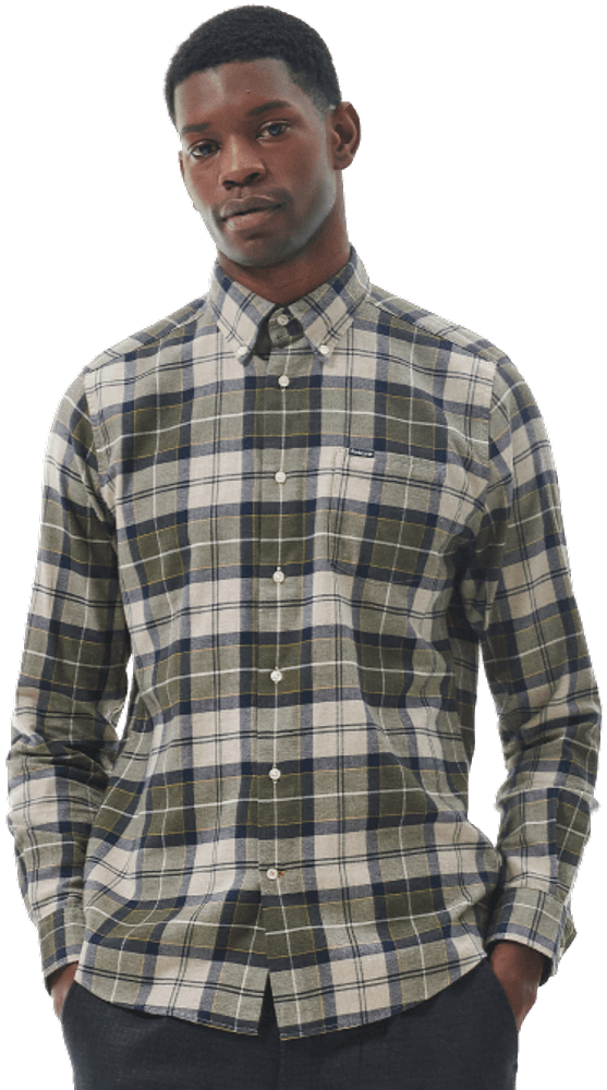 Fortrose Tailored Shirt puuvillapaita, Forest Mist, view: 2