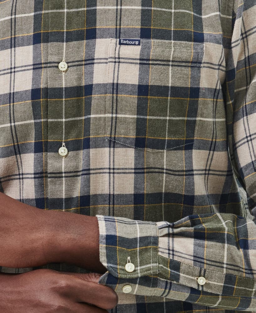 Fortrose Tailored Shirt puuvillapaita, Forest Mist, view: 5