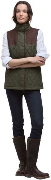Keeper Wear Quilted Gilet naisten ampumaliivi, Olive/Ancient Tartan, view: 6