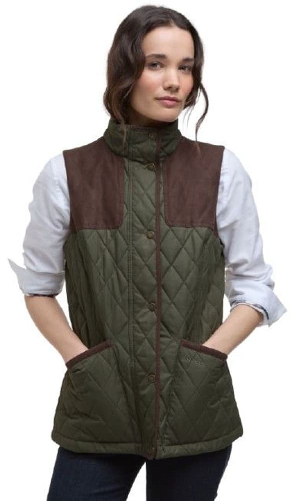 Keeper Wear Quilted Gilet naisten ampumaliivi, Olive/Ancient Tartan, view: 1