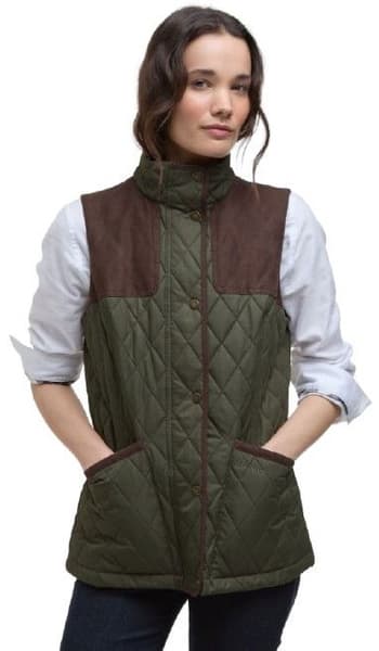 Keeper Wear Quilted Gilet naisten ampumaliivi, Olive/Ancient Tartan, view: 1