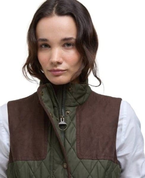 Keeper Wear Quilted Gilet naisten ampumaliivi, Olive/Ancient Tartan, view: 3