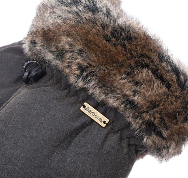 Wax with Fur Trim Mittens naisten kintaat, maastonvihreä, view: 2