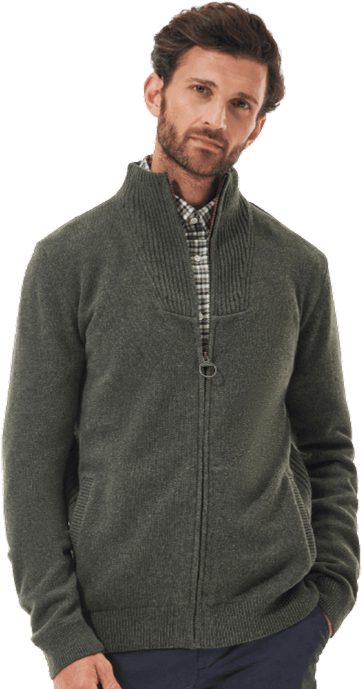 Nelson Essential Full Zip villapaita, maastonvihreä, view: 2