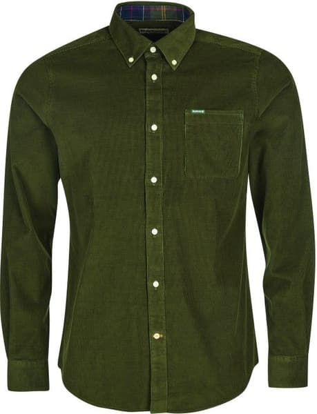 Ramsey Cord Tailored Shirt puuvillapaita, vihreä, view: 0