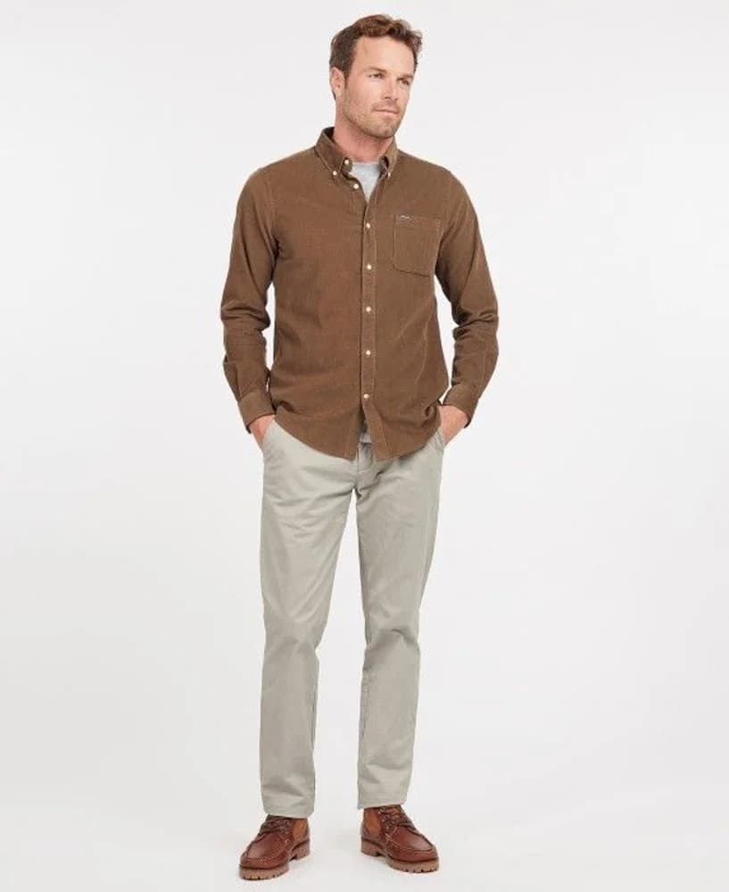 Ramsey Cord Tailored Shirt puuvillapaita, ruskea, view: 4