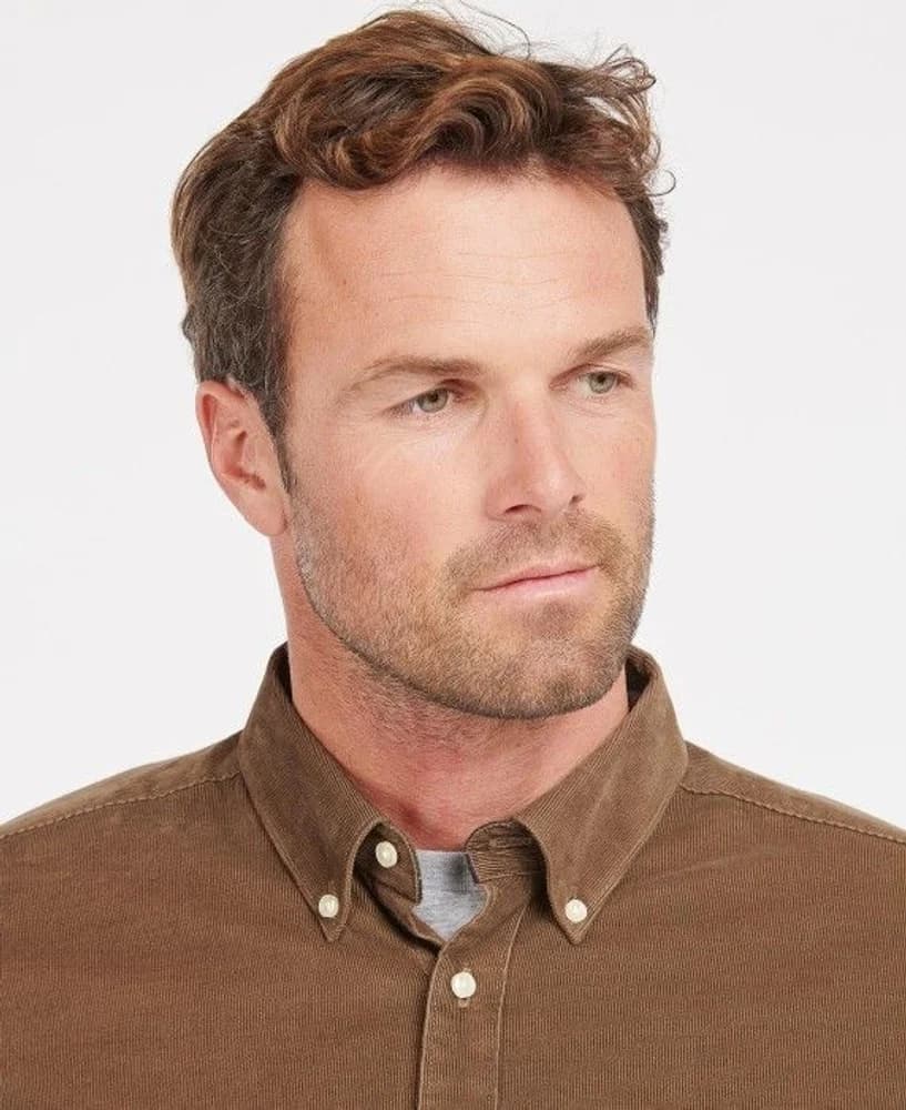Ramsey Cord Tailored Shirt puuvillapaita, ruskea, view: 2
