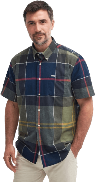 Douglas Relaxed Fit S/S Shirt lyhythihainen paita, Classic Tartan, view: 2