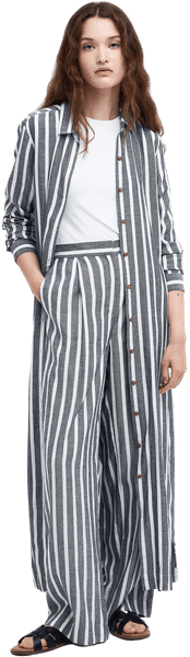 Annalise Striped Shirt Dress paitamekko, Navy Stripe, view: 2