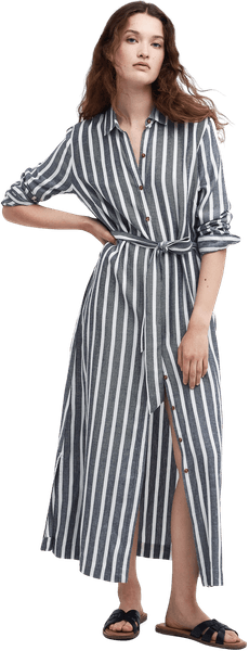 Annalise Striped Shirt Dress paitamekko, Navy Stripe, view: 1