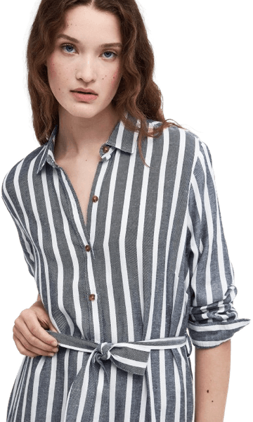Annalise Striped Shirt Dress paitamekko, Navy Stripe, view: 3