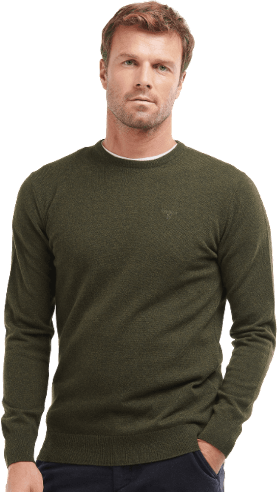Essential Lambswool Crew Neck lampaanvillapaita, Seaweed, view: 2