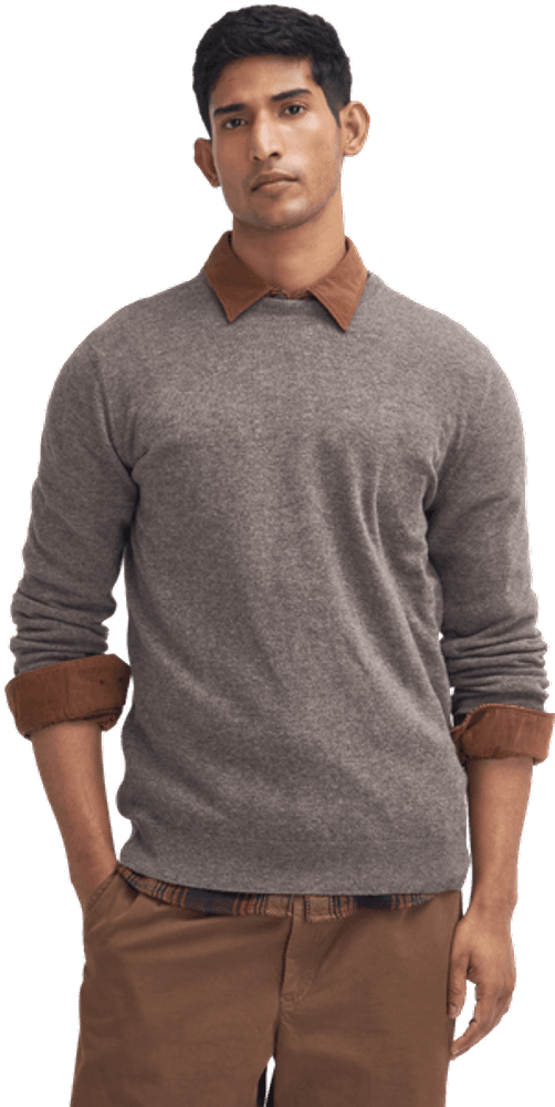 Essential Lambwool Crew villapaita, Dark Stone, view: 3