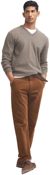 Stretch Tailored Fit housut, Corduroy Dark Honey, view: 5