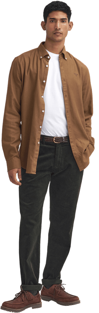 Stretch Tailored Fit housut, Corduroy Olive/Ancient, view: 5