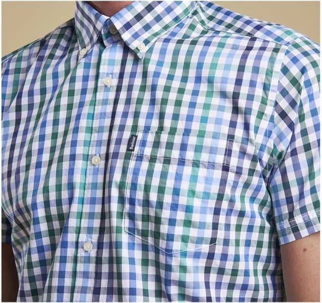 Russell S/S Tailored Fit - lyhythihainen kauluspaita,Racing Green, view: 2