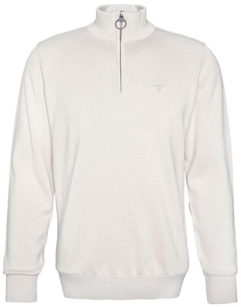 Cotton Half Zip Knitted Jumper neulepaita, Mist, view: 0