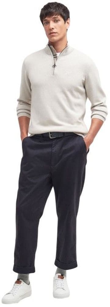 Cotton Half Zip Knitted Jumper neulepaita, Mist, view: 6