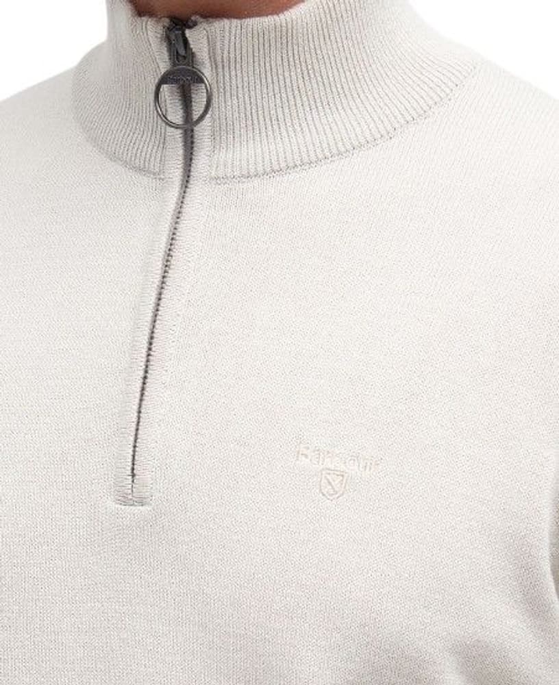 Cotton Half Zip Knitted Jumper neulepaita, Mist, view: 5