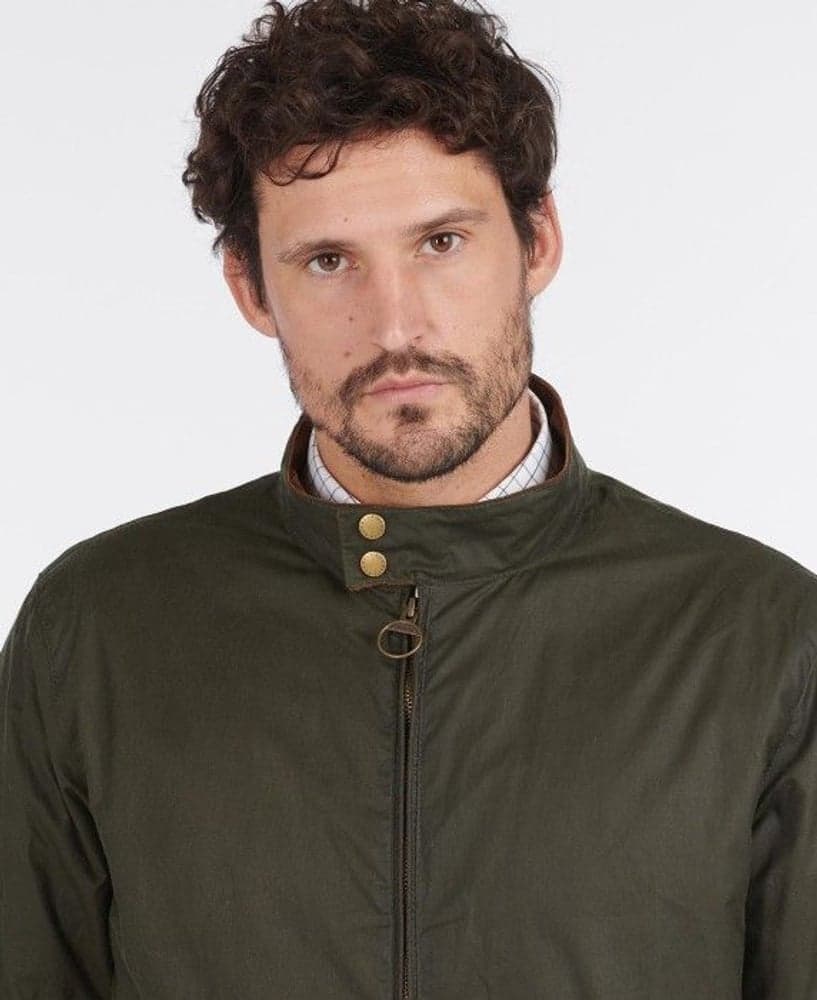Lightweight Royston Waxed -takki, Olive, view: 4