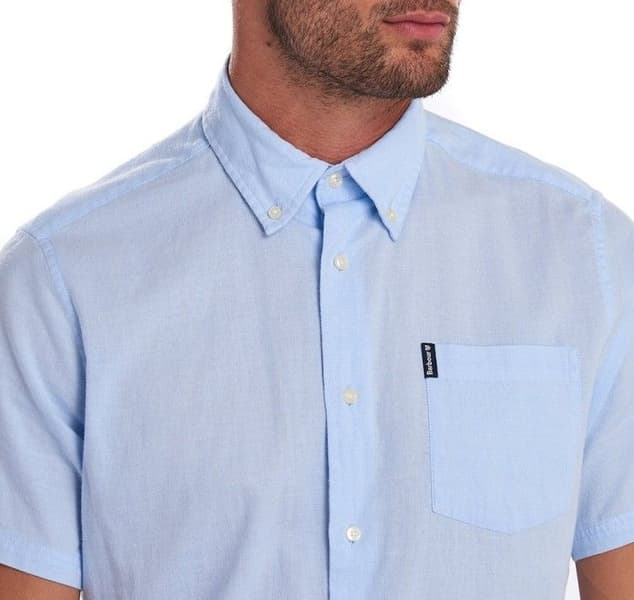 M's Oxford 9 Short Sleeved Shirt Tailored Fit Sky Blue, view: 1
