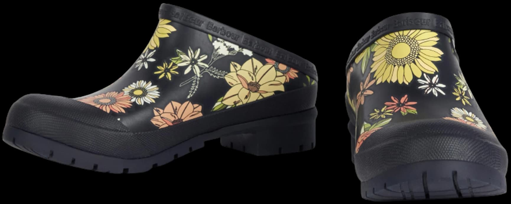 Quinn naisten matalat kumisaappaat, Navy Floral, view: 2