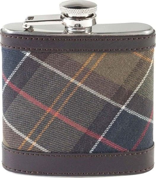Hip Flask Classic taskumatti, Tartan/Dark Brown, view: 0