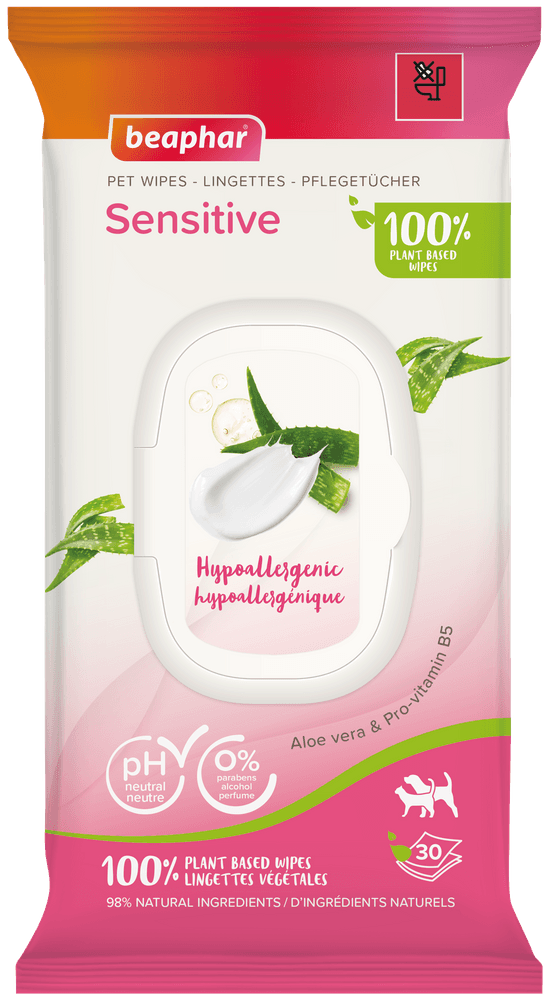 BIO Pet Wipes Sensitive kosteat pyyhkeet, 30 kpl, view: 0