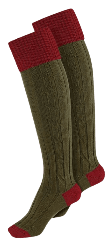 Shooting Sock naisten sukat, Red/Olive, view: 0