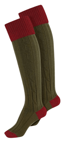 Shooting Sock naisten sukat, Red/Olive, view: 0