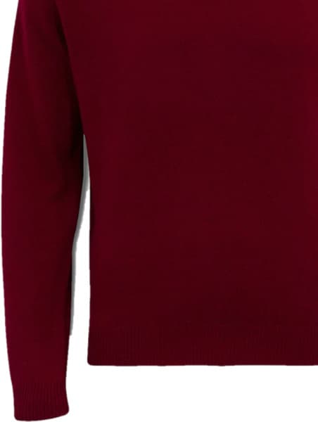 Streetly V-Neck Pullover lampaanvillainen pusero, viininpunainen, view: 2